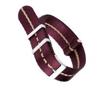 yeziu Design cinturino in nylon liscio per la maggior parte dei cinturini per orologi con cintura di sicurezza(Red-Khaki,20mm)