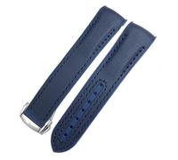 yeziu New Nylon Rubber Watchband Fit For Omega Seamaster 300 AT150 Speedmaster Silicone Watch Strap(Silver Yellow,22mm)