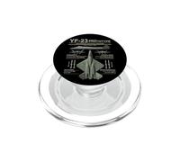 YF-23 Stealth Fighter Military Jet Spec Infografica Oliva PopSockets PopGrip per MagSafe