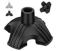 YF Puntale in Gomma, 3/4" Base Quadrupla Autoportante Robusta per Bastone da Passeggio, Puntale in Gomma Antiscivolo a Quattro Punti Stabile per Bastone Pieghevole, Nero