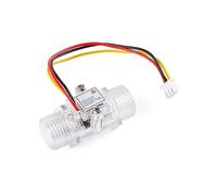 YF-S201C Sensore di flusso dell'acqua, Interruttore misuratore di portata del fluido 1-30 l/min, alloggiamento trasparente per controllo dell'acqua DC 5-15 V Uso per scaldabagni Monitoraggio del