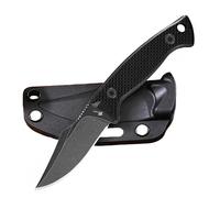 YF SMART Coltello da collo a lama fissa compatto da 2,4' con acciaio inossidabile D2, fodero K, clip da cintura e impugnatura G-10 di alta qualità per un trasporto confortevole (BLACK)