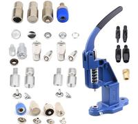 YF STORE DIE-SET-10 - Set di macchine a pressione manuale con fustelle essenziali per bottoni a pressione, occhielli di tenuta, rivetti, bottoni automatici e punzonatrici