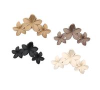 YFAFA 4pcs Matte Forma Del Fiore Della Donna Capelli Coda di Cavallo Artiglio Dei Capelli Delicato Mascella Clip di Trucco Femminile Scatto Foto