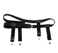 YFAFA Cintura elastica unisex in vita con reggicalze e clip per calze, pantaloni