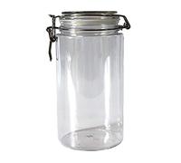 YFairy - Barattolo in plastica da 1500 ml, Rotondo, con Coperchio ermetico, Contenitore per Alimenti, Conserve da tavola, organizzatore per Farine, Pasta/spezie