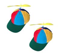 YFaith Cappello a Elicottero, 2 Pezzi Cappello a Elica, Colore Cappello Elica Cappellino con Ventola, 54-58 cm, Misura Regolabile, per Feste, Festival, Protezione Solare