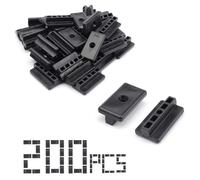 YFaith Fissaggio Nascosti da 6 mm 200 Pezzi 6mm Clip a T per Pavimenti in Composito, Plastica Clip Decking Naterial 6mm, Clip per Decking Composito per Pavimenti, Balconi, Giardini