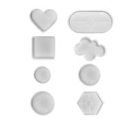 YFaith Stampi Silicone per Resina, 8 Pezzi Stampi per Resina Epossidica, 6 Forme, Stampi per Gesso, Stampo per Vassoio in Gesso per Realizzare Sottobicchieri, Vassoi, Decorazioni