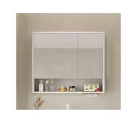 YFAURNDE Bagno con specchio, Mobiletto Specchiera,Con specchio/ampio spazio di archiviazione/accessori hardware/facile installazione/rifiuto del rumore(White,80cm/31.5in)