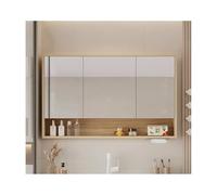 YFAURNDE Bagno con specchio, Mobiletto Specchiera,Con specchio/ampio spazio di archiviazione/accessori hardware/facile installazione/rifiuto del rumore(Wood,90cm/35.4in)