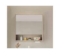 YFAURNDE Bagno con specchio, Mobiletto Specchiera,Con specchio/ampio spazio di archiviazione/accessori hardware/facile installazione/rifiuto del rumore(Cream Gray,60cm/23.6in)