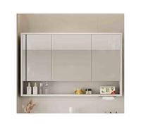 YFAURNDE Bagno con specchio, Mobiletto Specchiera,Con specchio/ampio spazio di archiviazione/accessori hardware/facile installazione/rifiuto del rumore(White,90cm/35.4in)