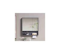 YFAURNDE Bagno con specchio, Mobiletto Specchiera,Con specchio/ampio spazio di archiviazione/accessori hardware/facile installazione/rifiuto del rumore(Wood,80cm/31.5in)