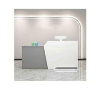 YFAURNDE Banchi di ricevimento,Bancone Cassa, banchi di reception con cassetto della tastiera,Aziende/negozi/centri commerciali che utilizzano più spazi(Gray,LEFT_120CM)