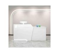 YFAURNDE Banchi di ricevimento,Bancone Cassa, banchi di reception con cassetto della tastiera,Aziende/negozi/centri commerciali che utilizzano più spazi(White,RIGHT_120CM)