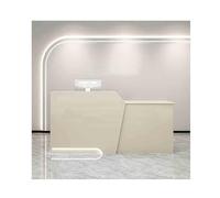 YFAURNDE Banchi di ricevimento,Bancone Cassa, banchi di reception con cassetto della tastiera,Aziende/negozi/centri commerciali che utilizzano più spazi(Milk tea,RIGHT_120CM)
