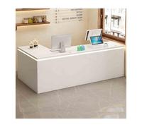YFAURNDE Banco della reception grande bancone della reception,Banco Reception Ufficio,Per gli uffici, i saloni di bellezza, le sale di ingresso e i centri commerciali.(White,RIGHT_120CM/47.3IN)
