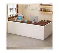 YFAURNDE Banco della reception grande bancone della reception,Banco Reception Ufficio,Per gli uffici, i saloni di bellezza, le sale di ingresso e i centri commerciali.(Brown,LEFT_120CM/47.3IN)
