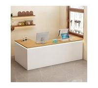YFAURNDE Banco della reception grande bancone della reception,Banco Reception Ufficio,Per gli uffici, i saloni di bellezza, le sale di ingresso e i centri commerciali.(Wood,RIGHT_120CM/47.3IN)