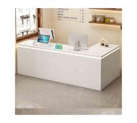 YFAURNDE Banco della reception grande bancone della reception,Banco Reception Ufficio,Per gli uffici, i saloni di bellezza, le sale di ingresso e i centri commerciali.(White,LEFT_120CM/47.3IN)