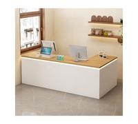 YFAURNDE Banco della reception grande bancone della reception,Banco Reception Ufficio,Per gli uffici, i saloni di bellezza, le sale di ingresso e i centri commerciali.(Wood,LEFT_120CM/47.3IN)