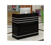 YFAURNDE Banco di reception, banchi di reception, banchi di reception con cassetto della tastiera,Adatto a una varietà di spazi, barbieri, ristoranti, saloni di bellezza, caffetterie(Black,80CM/31.5in