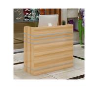 YFAURNDE Banco di reception, banchi di reception, banchi di reception con cassetto della tastiera,Adatto a una varietà di spazi, barbieri, ristoranti, saloni di bellezza, caffetterie(Wood color,80CM/3