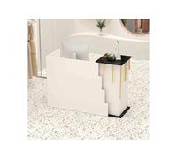 YFAURNDE Banco di reception banchi di ricevimento,Bancone Reception Negozio,Molteplici usi funzionali, negozio di abbigliamento/barbiere/sala(White and black stone,120cm)