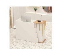 YFAURNDE Banco di reception banchi di ricevimento,Bancone Reception Negozio,Molteplici usi funzionali, negozio di abbigliamento/barbiere/sala(White wood,80cm)