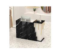 YFAURNDE Banco di reception banchi di ricevimento,Bancone Reception Negozio,Molteplici usi funzionali, negozio di abbigliamento/barbiere/sala(Black stone plus white,100cm)