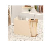 YFAURNDE Banco di reception banchi di ricevimento,Bancone Reception Negozio,Molteplici usi funzionali, negozio di abbigliamento/barbiere/sala(Cream wood,80cm)