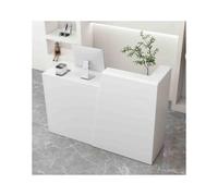 YFAURNDE Banco di vendita,reception tavolo bancone,banconi della reception,Comodo vano portaoggetti, hotel, salone di bellezza, cassiere di abbigliamento(White,LEFT_120CM/47.3IN)