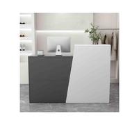 YFAURNDE Banco di vendita,reception tavolo bancone,banconi della reception,Comodo vano portaoggetti, hotel, salone di bellezza, cassiere di abbigliamento(Gray,LEFT_80CM/31.5IN)