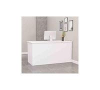 YFAURNDE Banco Reception Moderno, Bancone Casse con Cassetto, Banco Reception Ufficio, Bancone Negozio Cassa, Per hall/salone di bellezza/negozio(White,100cm)