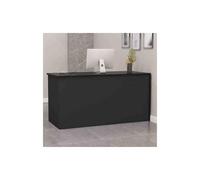 YFAURNDE Banco Reception Moderno, Bancone Casse con Cassetto, Banco Reception Ufficio, Bancone Negozio Cassa, Per hall/salone di bellezza/negozio(Black,100cm)