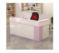 YFAURNDE Bancone Cassa,banchi di ricevimento,Tavolo da Banco Cassa al Dettaglio,Adatto a vari scenari, spazio multifunzionale ufficio/supermercato/negozio(Pink,120cm/47.2in)