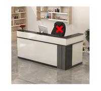 YFAURNDE Bancone Cassa,banchi di ricevimento,Tavolo da Banco Cassa al Dettaglio,Adatto a vari scenari, spazio multifunzionale ufficio/supermercato/negozio(Black,100cm/39.3in)
