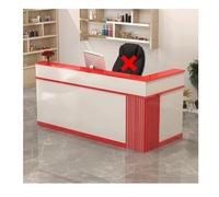 YFAURNDE Bancone Cassa,banchi di ricevimento,Tavolo da Banco Cassa al Dettaglio,Adatto a vari scenari, spazio multifunzionale ufficio/supermercato/negozio(Red,100cm/39.3in)