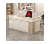 YFAURNDE Bancone Cassa,banchi di ricevimento,Tavolo da Banco Cassa al Dettaglio,Adatto a vari scenari, spazio multifunzionale ufficio/supermercato/negozio(Maple,120cm/47.2in)