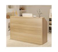 YFAURNDE Bancone Cassa,banco di reception,banchi di reception con cassetto della tastiera,Per negozi di abbigliamento/centri di bellezza/ristoranti(Wood color,120cm/47.2in)