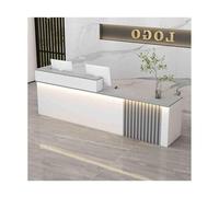 YFAURNDE Bancone Cassa, Bancone Reception Moderno for Estetica e Negozi,adatto for centri commerciali, negozi, edifici for uffici, barbieri(White gray,RIGHT_100CM/39.4IN)