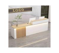 YFAURNDE Bancone Cassa, Bancone Reception Moderno for Estetica e Negozi,adatto for centri commerciali, negozi, edifici for uffici, barbieri(Wood color,LEFT_100CM/39.4IN)