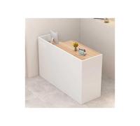 YFAURNDE Bancone Negozio Cassa,Banco della reception,Banco reception con cassetti chiudibili a chiave,Banco Reception Moderno, for azienda/caffetteria/catering/hall(White wood color,LEFT_100CM)