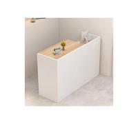 YFAURNDE Bancone Negozio Cassa,Banco della reception,Banco reception con cassetti chiudibili a chiave,Banco Reception Moderno, for azienda/caffetteria/catering/hall(White wood color,RIGHT_110CM)