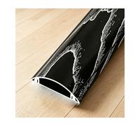 YFAURNDE Canaletta per Cavi Elettrici，Canalina Passacavi da Pavimento，Retro autoadesivo per una facile installazione.Adatto per TV, uffici, abitazioni e scrivanie.(Black wood grain,No. 3-1m)