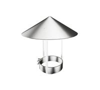 YFAURNDE Comignolo Copertura Antipioggia per Tetto Rotondo Cappa di Ventilazione A Maglia Fine Comignolo Esterno Comignolo Conico Superiore Copertura Scarico Camino in Acciaio Inox(20cm)