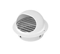 YFAURNDE Copertura Verniciata Antipioggia E Antivento Copertura del Camino Tetto Esterno Argento Comignolo del Tubo della Stufa Comignolo con Schermo Comignolo Tondo in Acciaio Inox(4.7in)