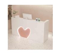 YFAURNDE Grande banco di reception,banco di reception,Reception Moderna,tavolo reception for ufficio, banchi di ricevimento,Adatto a negozi, uffici, magazzini(White powder,120cm/47.2in)