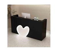YFAURNDE Grande banco di reception,banco di reception,Reception Moderna,tavolo reception for ufficio, banchi di ricevimento,Adatto a negozi, uffici, magazzini(Black and white,120cm/47.2in)